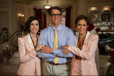 Com Fernanda Torres e Marcio Garcia, Andrea Beltrão em 